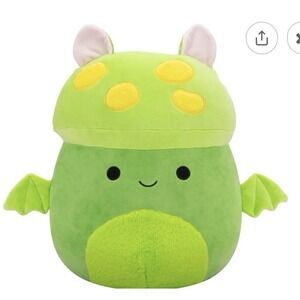 Squishmallows 14" Earling Neon Green Mushroom Bat Plush – Official Jazwares NWT